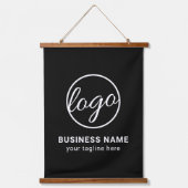 Custom Branded Company Logo Black Business Hangend Wandkleed (Voorkant)
