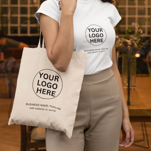 Custom Branded Company Logo & Tekst Tote Bag