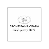 Custom Branded Cream Archie Family Boerderij Logo Rubberstempel (Afrduk)