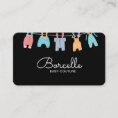 Custom Branded Cream en Blue Baby Couture Visitekaartje (Voorkant)