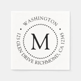 Custom Branded Dot Lijst Monogram servetten