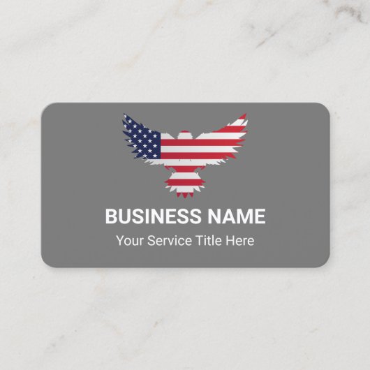 Custom Branded Eagle American Flag Visitekaartje (Voorkant)
