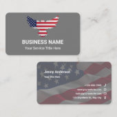 Custom Branded Eagle American Flag Visitekaartje (Voorkant / Achterkant)