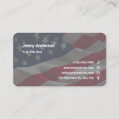 Custom Branded Eagle American Flag Visitekaartje (Achterkant)