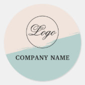 Custom Branded eenvoudige Classic ronde Sticker (Voorkant)