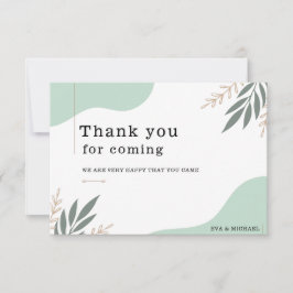 Custom Branded Eenvoudige Moderne Bruiloft Bedankkaart