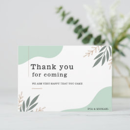 Custom Branded Eenvoudige Moderne Bruiloft Bedankkaart