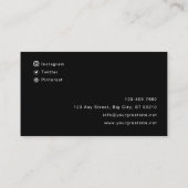 Custom Branded Eenvoudige zwart-wit fotografie Visitekaartje (Achterkant)