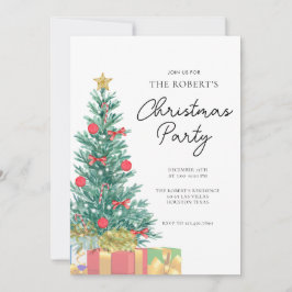 Custom Branded Elegant Christmas Party Uitnodiging