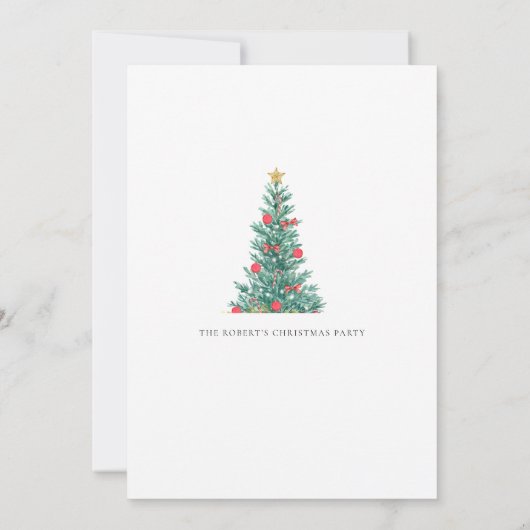 Custom Branded Elegant Christmas Party Uitnodiging (Achterkant)