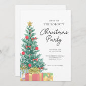 Custom Branded Elegant Christmas Party Uitnodiging (Voorkant / Achterkant)