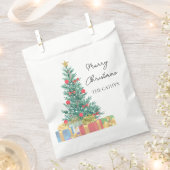 Custom Branded Elegant Merry Christmas Party Papie Bedankzakje (Geknipt)
