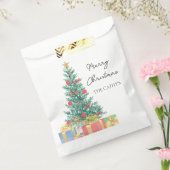 Custom Branded Elegant Merry Christmas Party Papie Bedankzakje (Gezegeld)