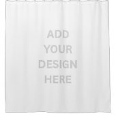 Custom Branded Elegant Modern Waterverf Wit Douchegordijn (Voorkant)