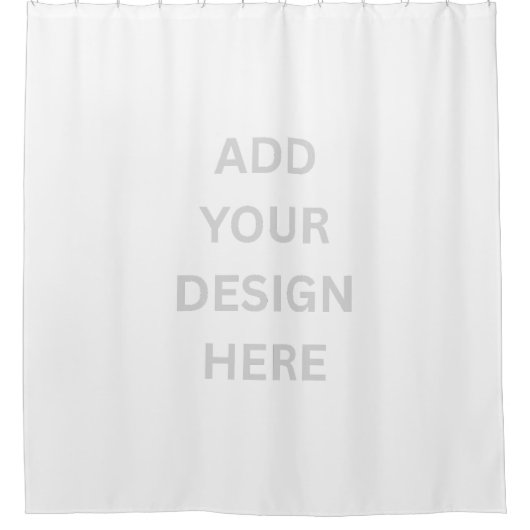 Custom Branded Elegant Modern Waterverf Wit Douchegordijn (Voorkant)