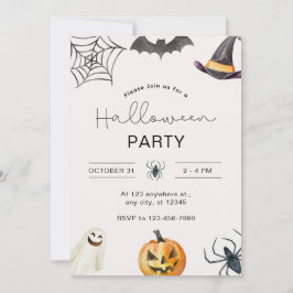 Custom Branded Elegante Volwassen Halloween Party Kaart