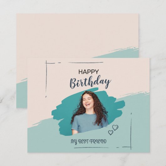 Custom Branded Esthetic Happy Birthday Feestdagenkaart (Voorkant / Achterkant)