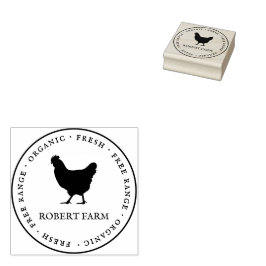 Custom Branded Familie Boerderij Kip Ei Karton Rubberstempel