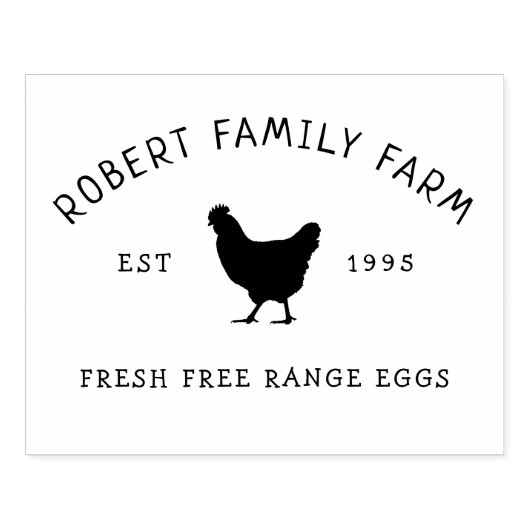 Custom Branded Family Boerderij | Ei Kartonnen Ste Rubberstempel (Afrduk)