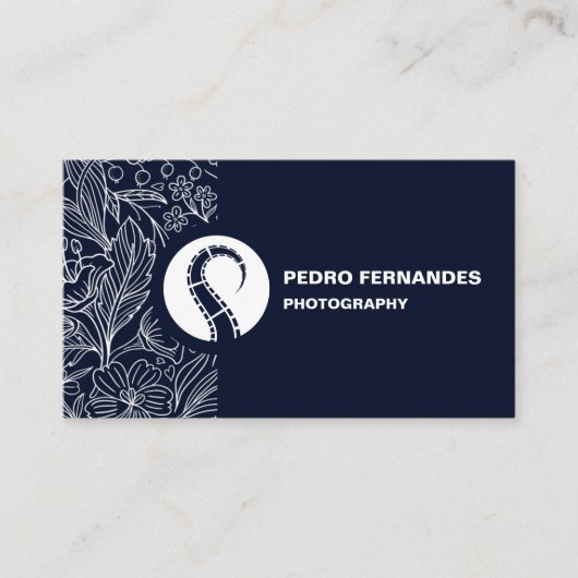 Custom Branded Floral Photography Visitekaartje (Voorkant)