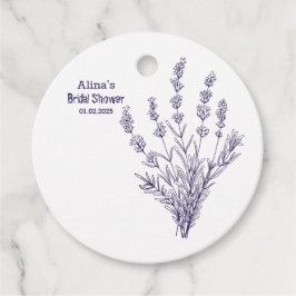 Custom Branded Franse lavendel bloemen Bedankjes Labels