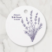 Custom Branded Franse lavendel bloemen Bedankjes Labels (Voorkant)