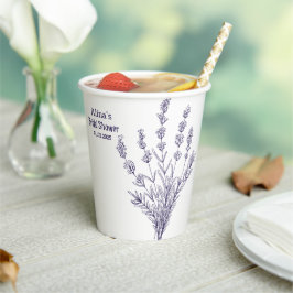Custom Branded Franse lavendel bloemen Papieren be Bekers
