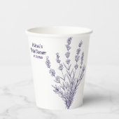 Custom Branded Franse lavendel bloemen Papieren be Bekers (Voorkant)