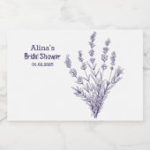 Custom Branded Franse lavendel bloemen Sparkling Wijnetiket (Enkel label)