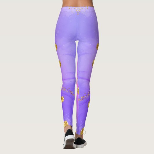 Custom Branded Funny Space pizza cat leggings (Achterkant)