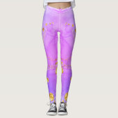 Custom Branded Funny Space pizza cat leggings (Voorkant)
