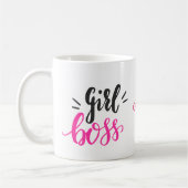 Custom Branded Girl Boss typografie Naam Koffiemok (Links)