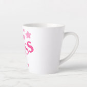 Custom Branded Girl Boss Typografie Roze Harten Latte Mok (Rechts)