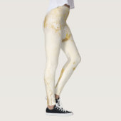 Custom Branded Gold Resin Esthetische Quotes Leggi Leggings (Rechts)