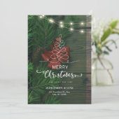 Custom Branded Groen Eenvoudig Vrolijk Kerstfeest Kaart (Staand voorkant)