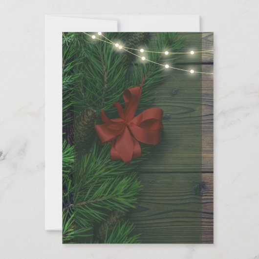 Custom Branded Groen Eenvoudig Vrolijk Kerstfeest Kaart (Achterkant)