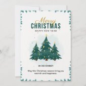 Custom Branded Groen Modern Merry Christmas Kaart (Voorkant)