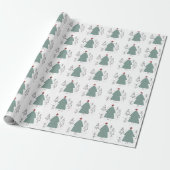 Custom Branded Groen Zwart Kerstmis Cadeaupapier (Uitgerold)