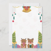 Custom Branded Groene Waterverf Kerstfeest Kaart (Achterkant)