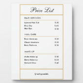 Custom Branded Hair Services Schoonheidssalon Prij Fotoplaat (Voorkant)