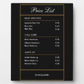 Custom Branded Hair Services Schoonheidssalon Prij Fotoplaat (Voorkant)