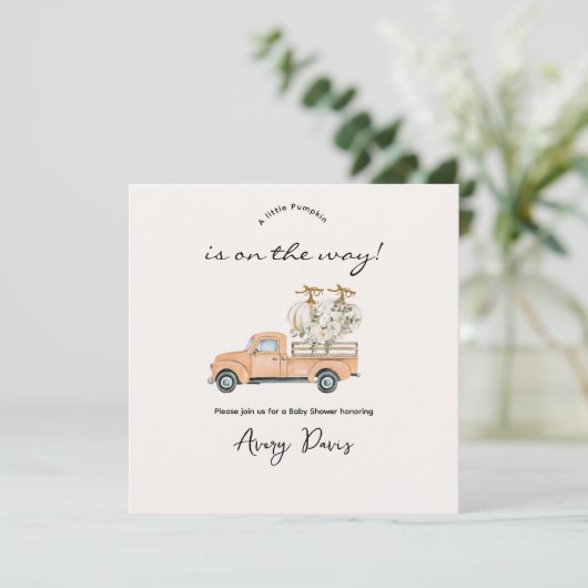 Custom Branded Herfst Pumpkin Baby shower (Staand voorkant)