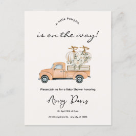 Custom Branded Herfst Pumpkin Baby shower Briefkaa Briefkaart