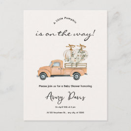 Custom Branded Herfst Pumpkin Baby shower Briefkaa Briefkaart