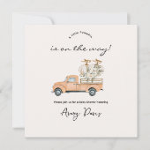 Custom Branded Herfst Pumpkin Baby shower Invitati Bedankkaart (Voorkant)