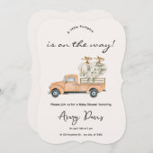 Custom Branded Herfst Pumpkin Baby shower Invitati Kaart (Voorkant / Achterkant)