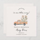 Custom Branded Herfst Pumpkin Baby shower Invitati Kaart (Voorkant / Achterkant)