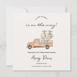 Custom Branded Herfst Pumpkin Baby shower Invitati Kaart