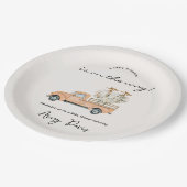 Custom Branded Herfst Pumpkin Baby shower Papieren Bordje (Gekanteld)