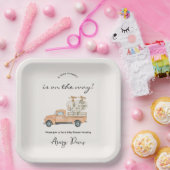 Custom Branded Herfst Pumpkin Baby shower Papieren Bordje (Feest)